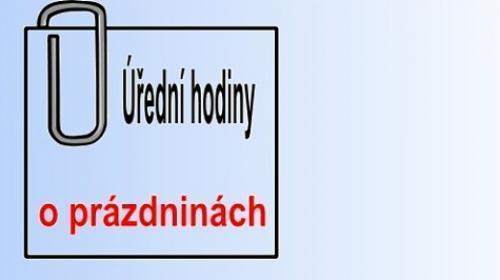 Úřední hodiny o letních prázdninách